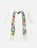 Daruma and Fortune Cat Print Daicock Oversized T-shirt sold by Evisu