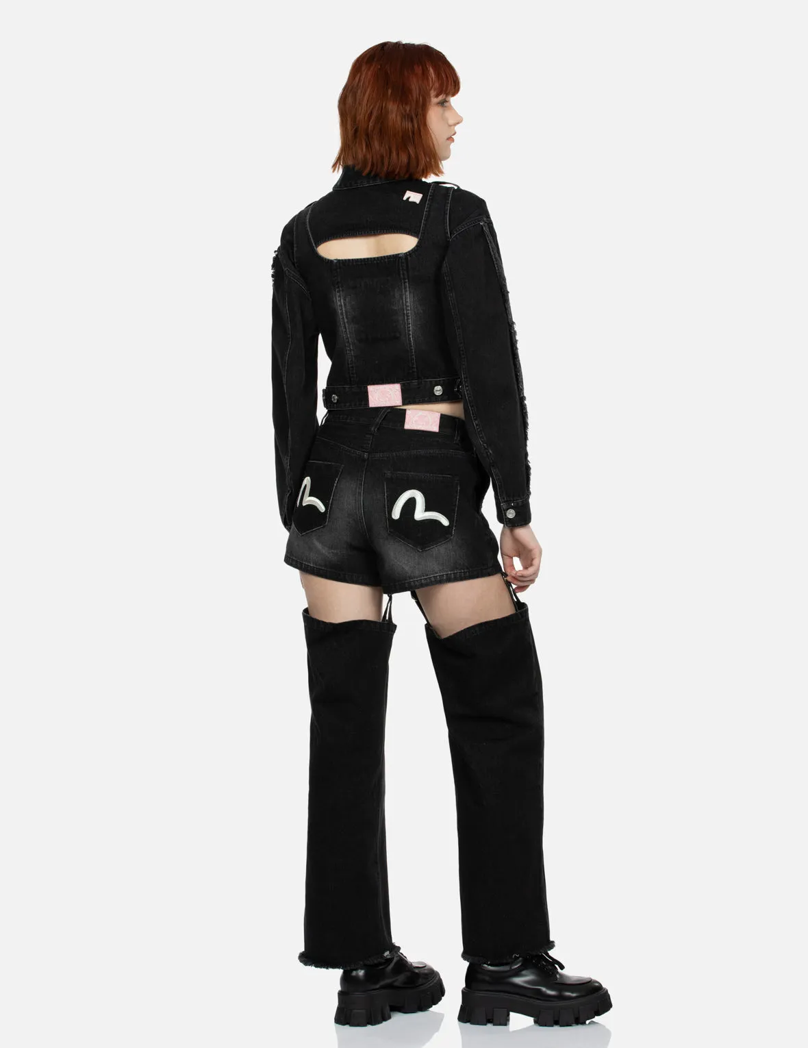 Seagull Embroidery Detachable Cutout Fashion Fit Jeans sold by Evisu product image thumbnail 3