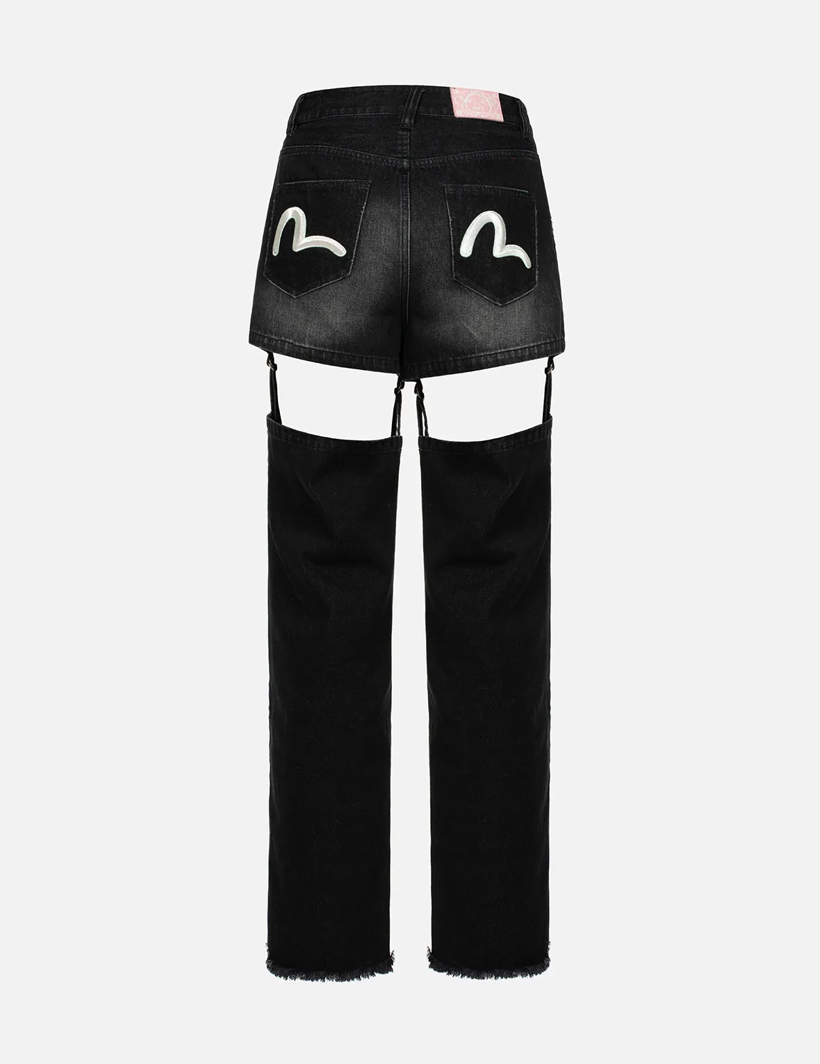 Seagull Embroidery Detachable Cutout Fashion Fit Jeans sold by Evisu