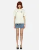 Allover Logo with Pink Diamond-Ironing Seagull Loose Fit Denim Shorts sold by Evisu