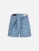 Allover Logo with Pink Diamond-Ironing Seagull Loose Fit Denim Shorts sold by Evisu