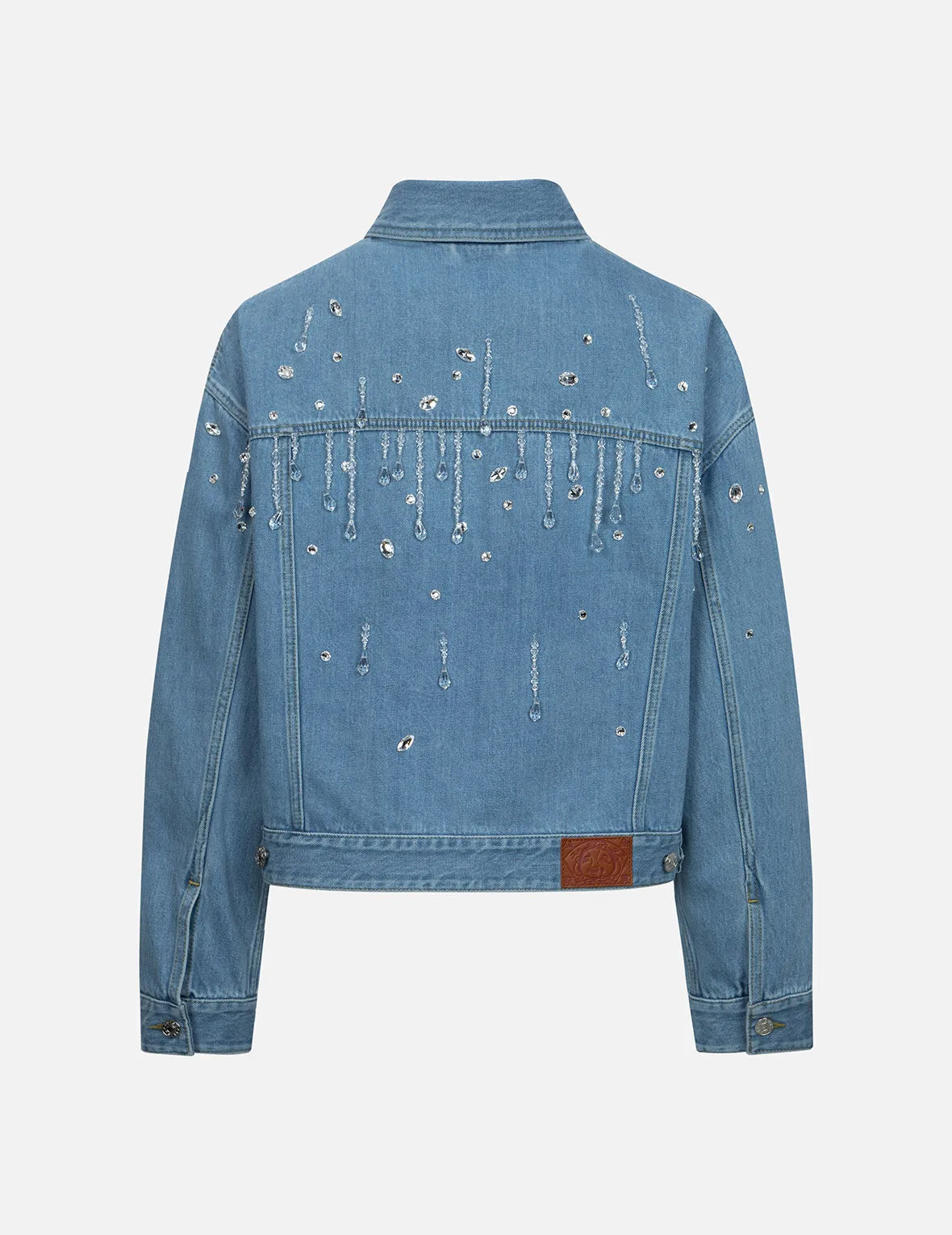 Crystal Embellished Oversized Denim Jacket sold by Evisu product image thumbnail 2