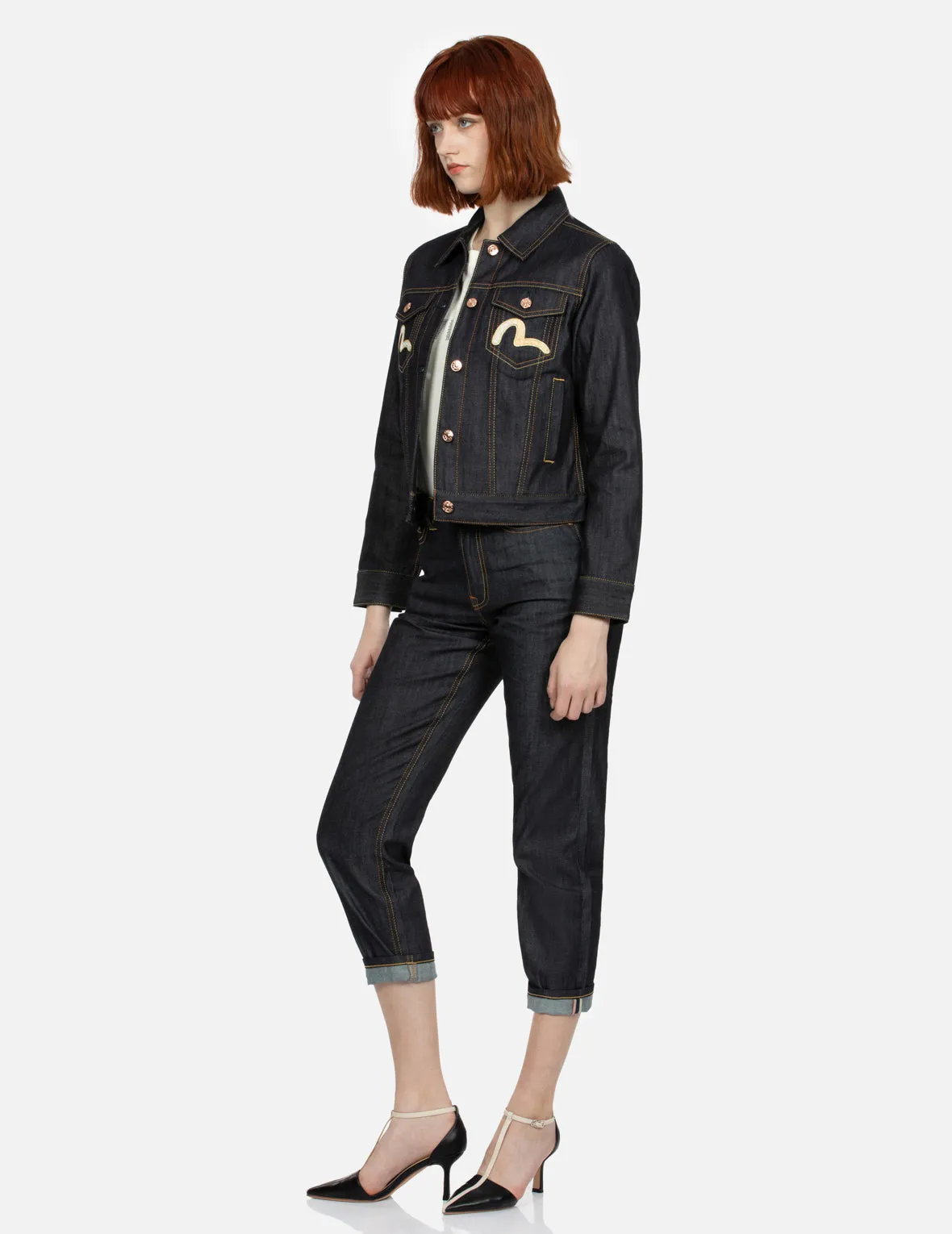 Brocade Seagull and Daicock Regular Fit Denim Jacket sold by Evisu product image thumbnail 4