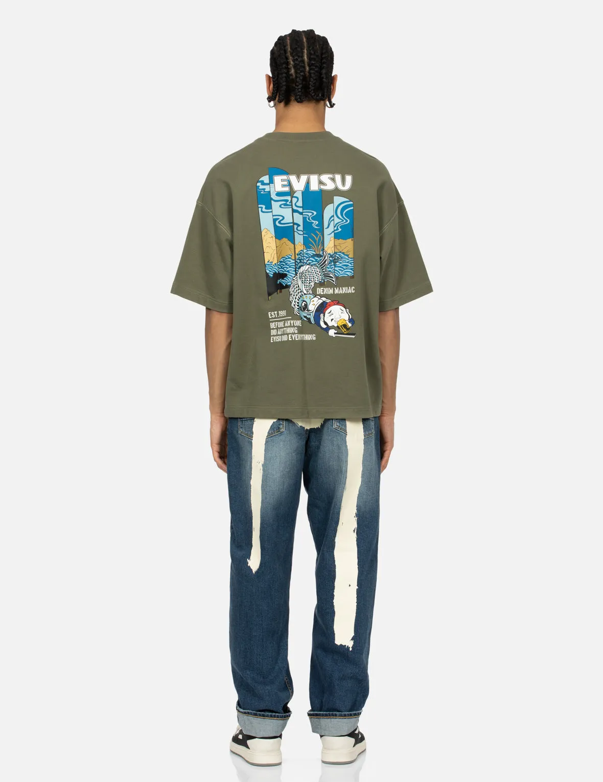 Godhead and Koinobori Print Loose Fit Short-Sleeves Sweatshirt sold by Evisu product image thumbnail 5