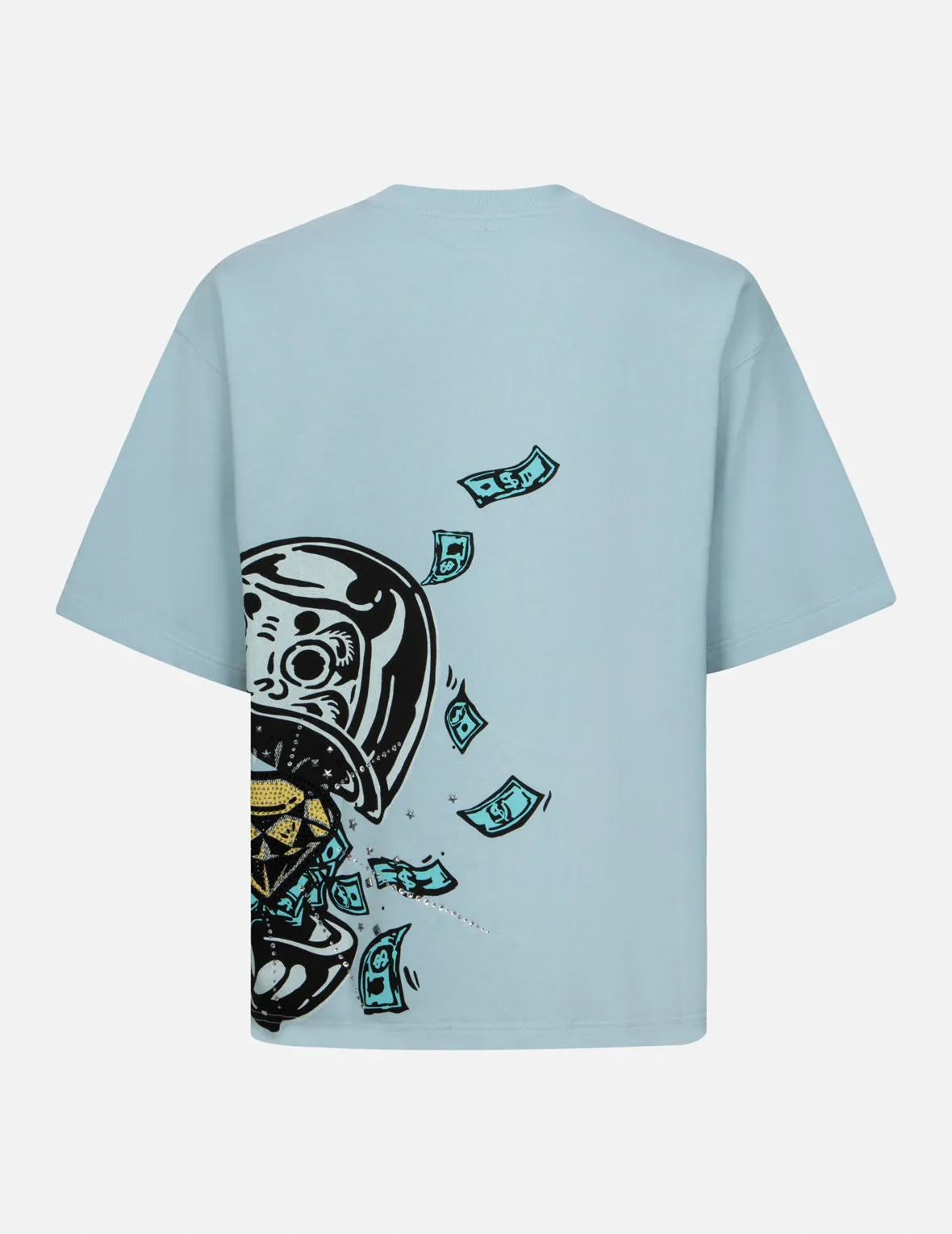Diamond Daruma and Seagull Print Oversized T-shirt sold by Evisu