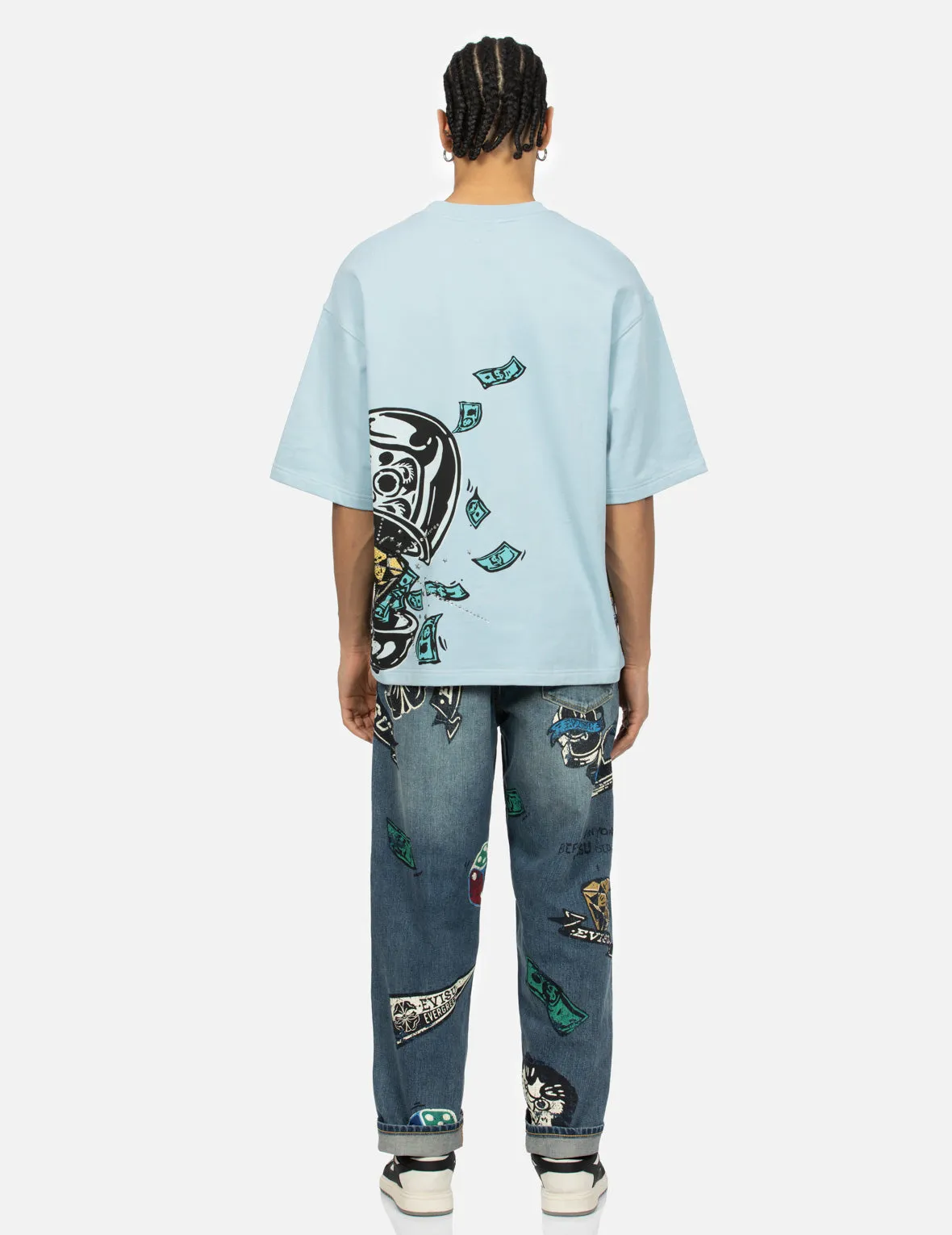 Diamond Daruma and Seagull Print Oversized T-shirt sold by Evisu product image thumbnail 5