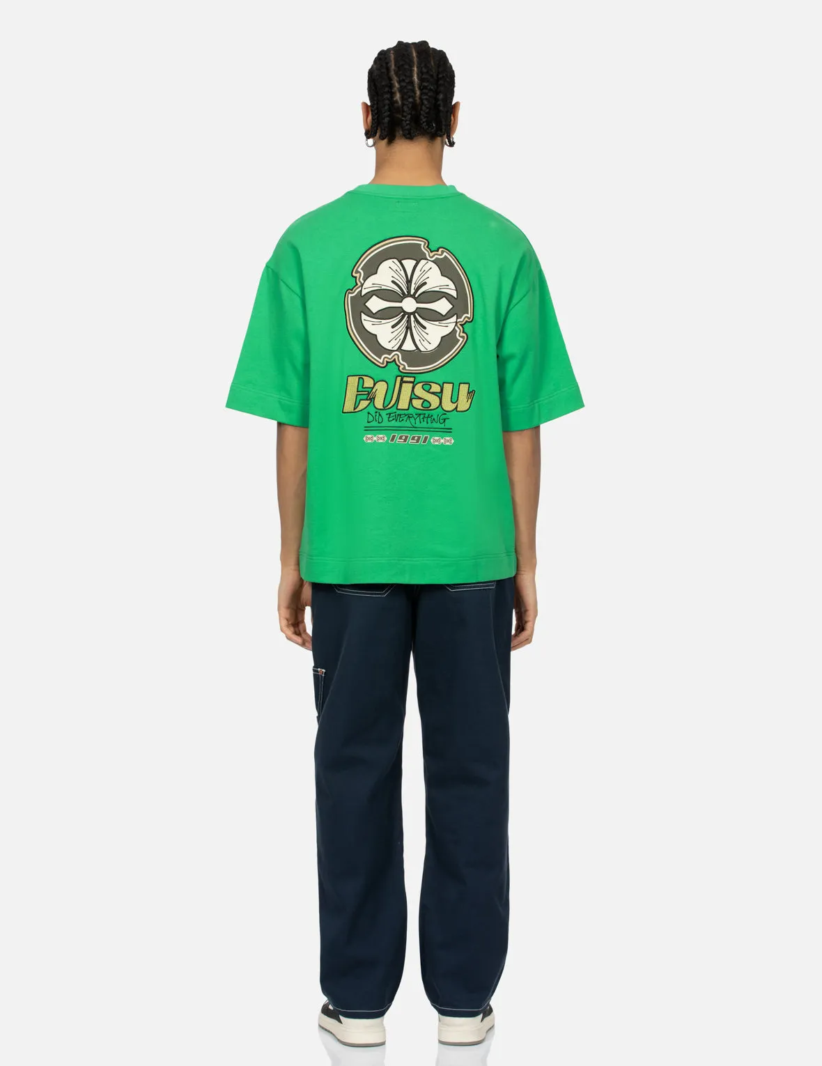 Hanafuda Kamon and Logo Print Oversized Short-Sleeve Sweatshirt sold by Evisu product image thumbnail 5