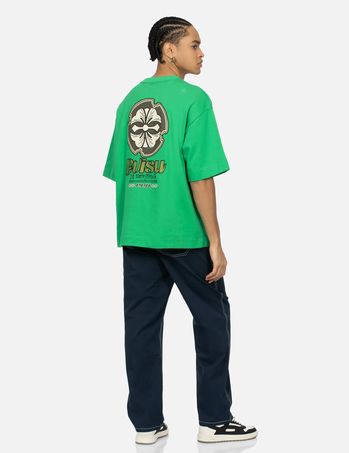 Hanafuda Kamon and Logo Print Oversized Short-Sleeve Sweatshirt sold by Evisu product image thumbnail 3