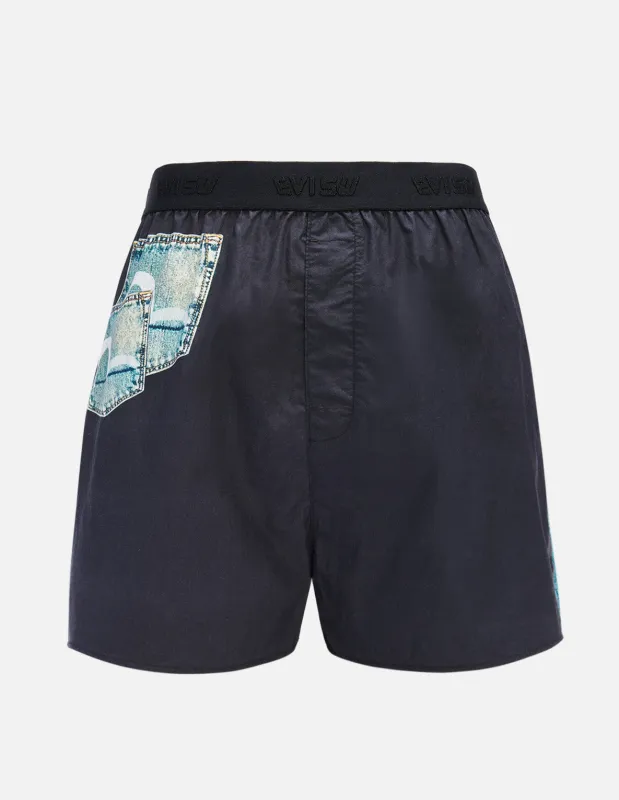 Denim Jeans Print Boxers Shorts sold by Evisu