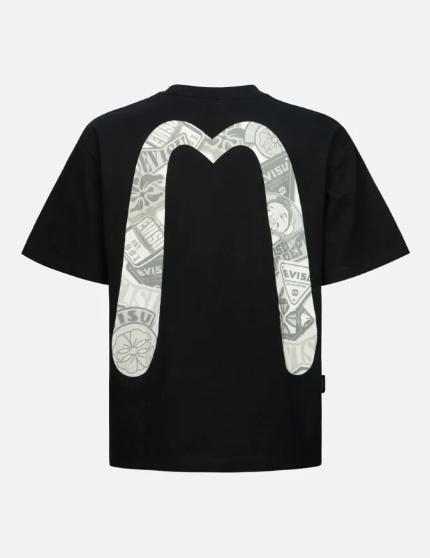 Seagull and Stacked Badge Print Daicock Relax Fit T-shirt sold by Evisu