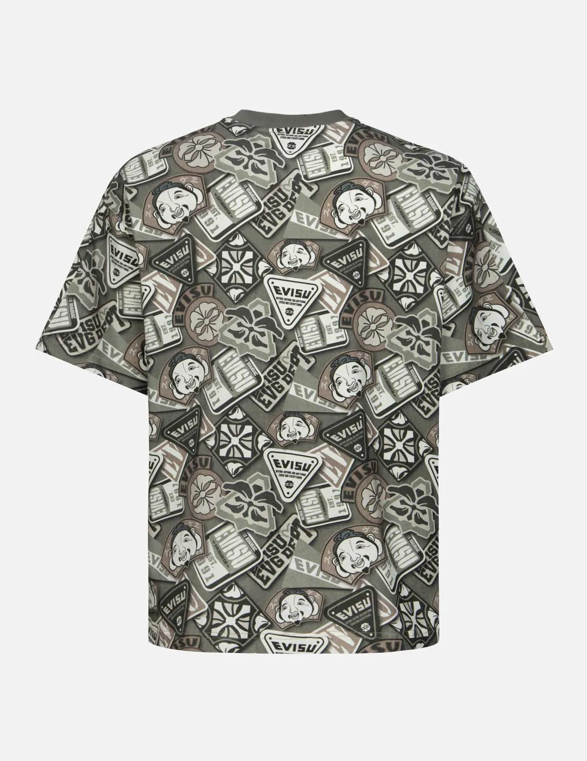 Allover Bagde Print Loose Fit T-shirt sold by Evisu product image thumbnail 2
