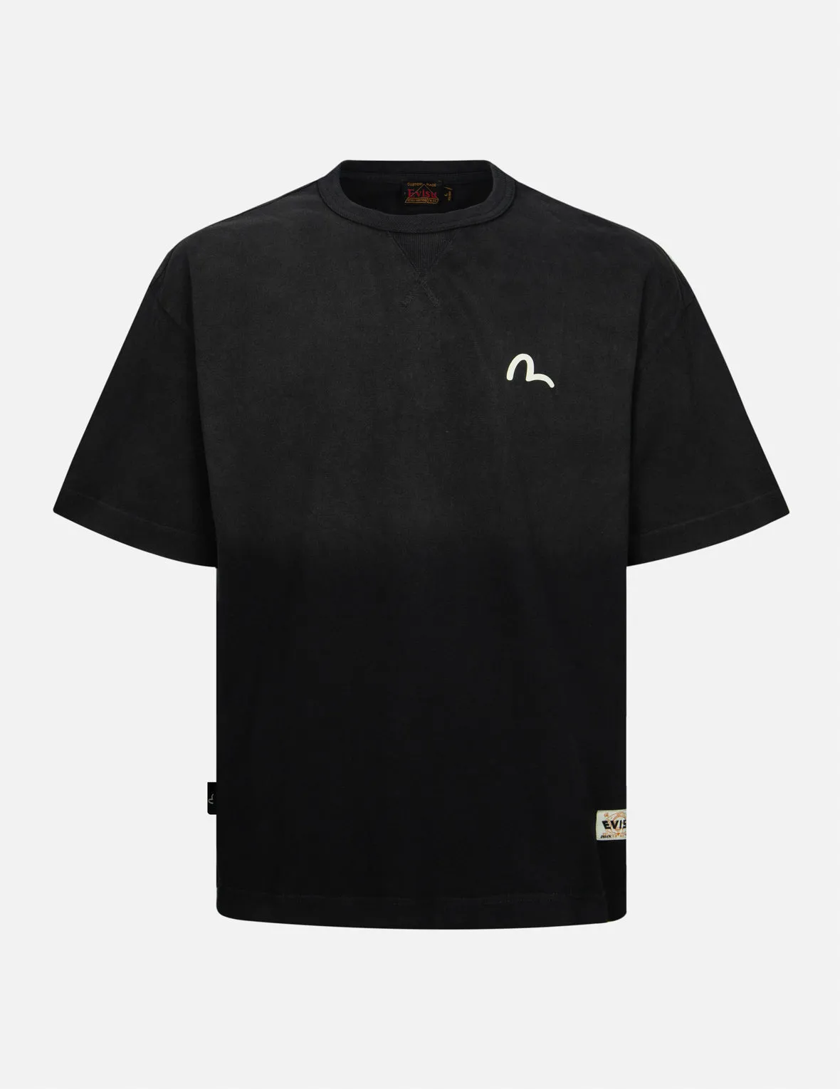 Seagull and Brushstroke-style Godhead Print Loose Fit T-shirt sold by Evisu