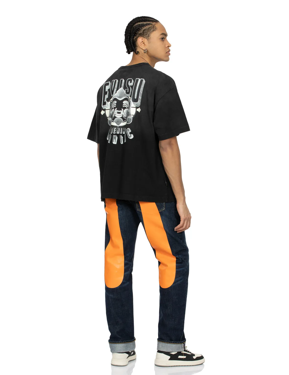 Seagull and Brushstroke-style Godhead Print Loose Fit T-shirt sold by Evisu product image thumbnail 5