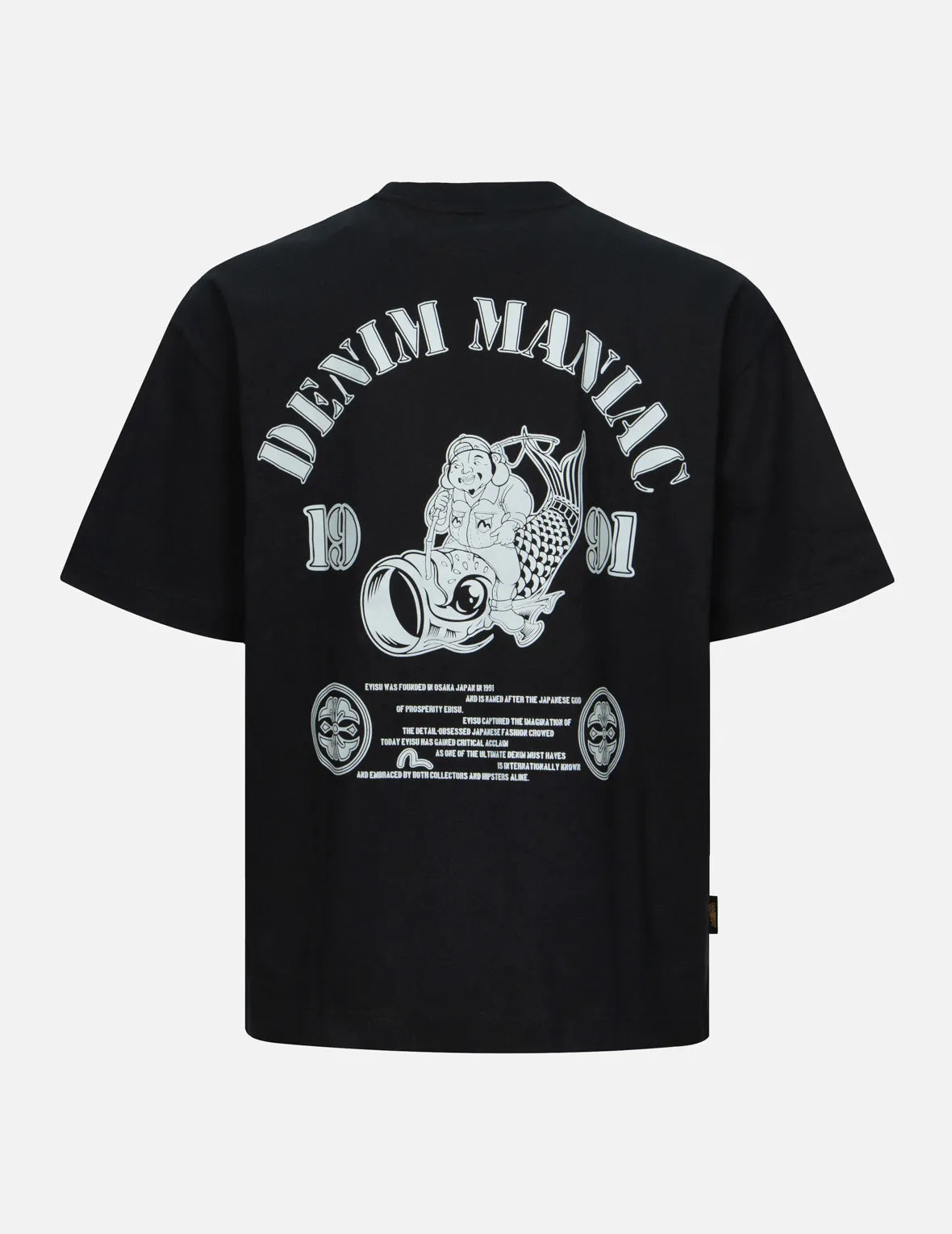 Fortune God Reflective Heat Transfer Print Loose Fit T-shirt sold by Evisu