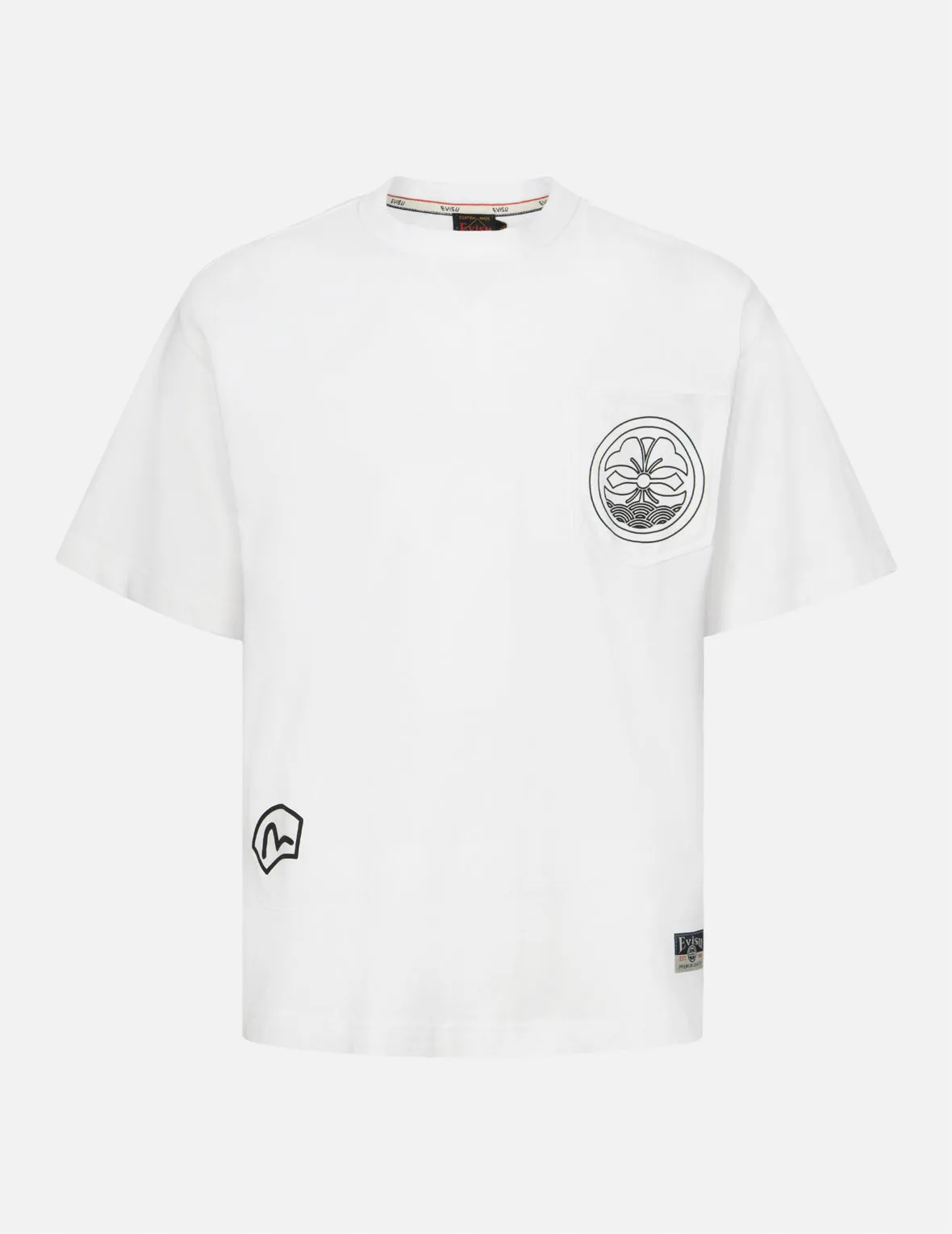 Multi-Pocket Print and Seagull Brushstroke Daicock Print Relax Fit T-shirt sold by Evisu product image thumbnail 4