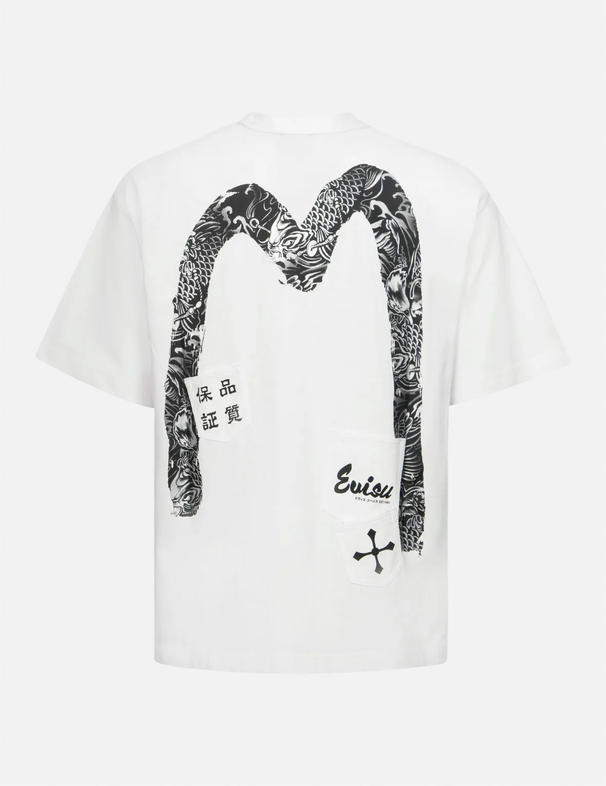 Multi-Pocket Print and Seagull Brushstroke Daicock Print Relax Fit T-shirt sold by Evisu product image thumbnail 2