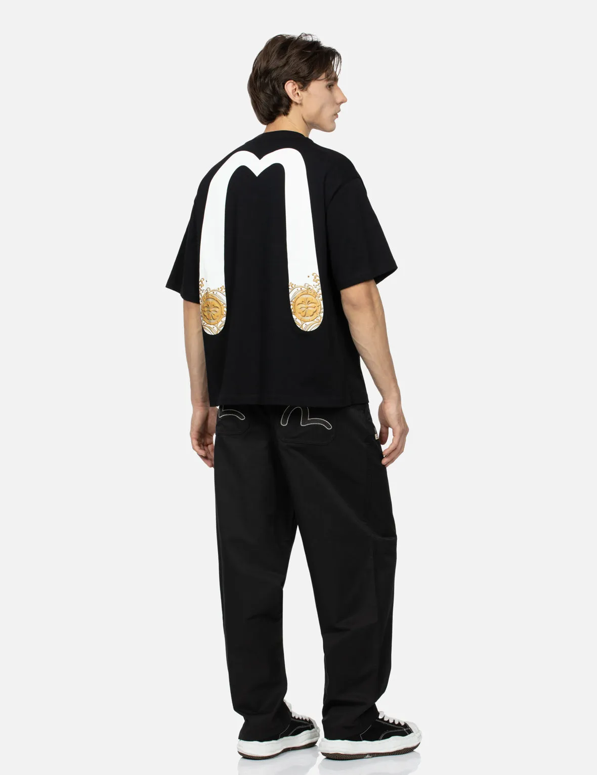 Daicock and Gold Kamon Print Relax Fit T-shirt sold by Evisu product image thumbnail 5