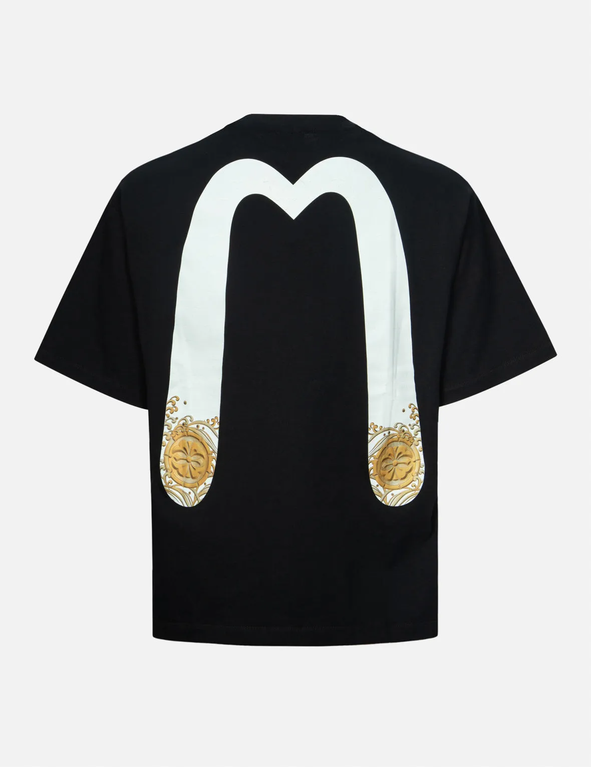 Daicock and Gold Kamon Print Relax Fit T-shirt sold by Evisu