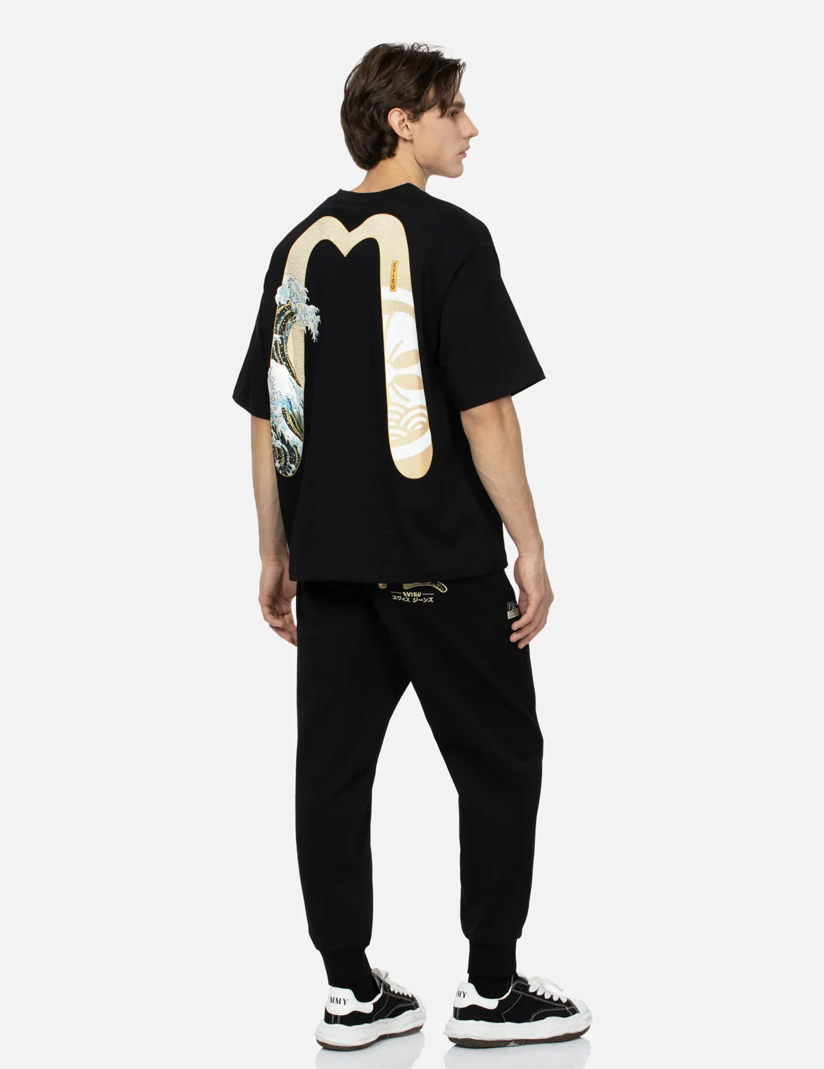 Kamon and The Great Wave Daicock Print Relax Fit T-shirt sold by Evisu product image thumbnail 5