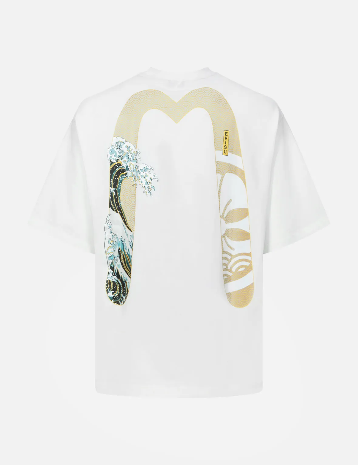 Kamon and The Great Wave Daicock Print Relax Fit T-shirt sold by Evisu product image thumbnail 2