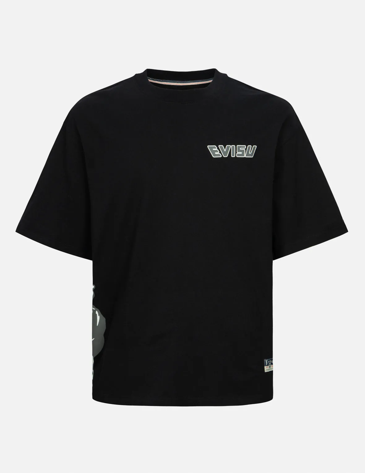 Godhead Print and Seagull Embroidery Loose Fit T-shirt sold by Evisu