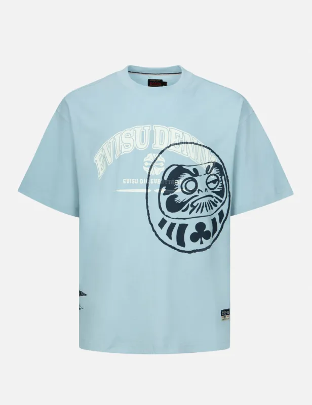 Logo and Gaming Daruma Print Relax Fit T-shirt sold by Evisu