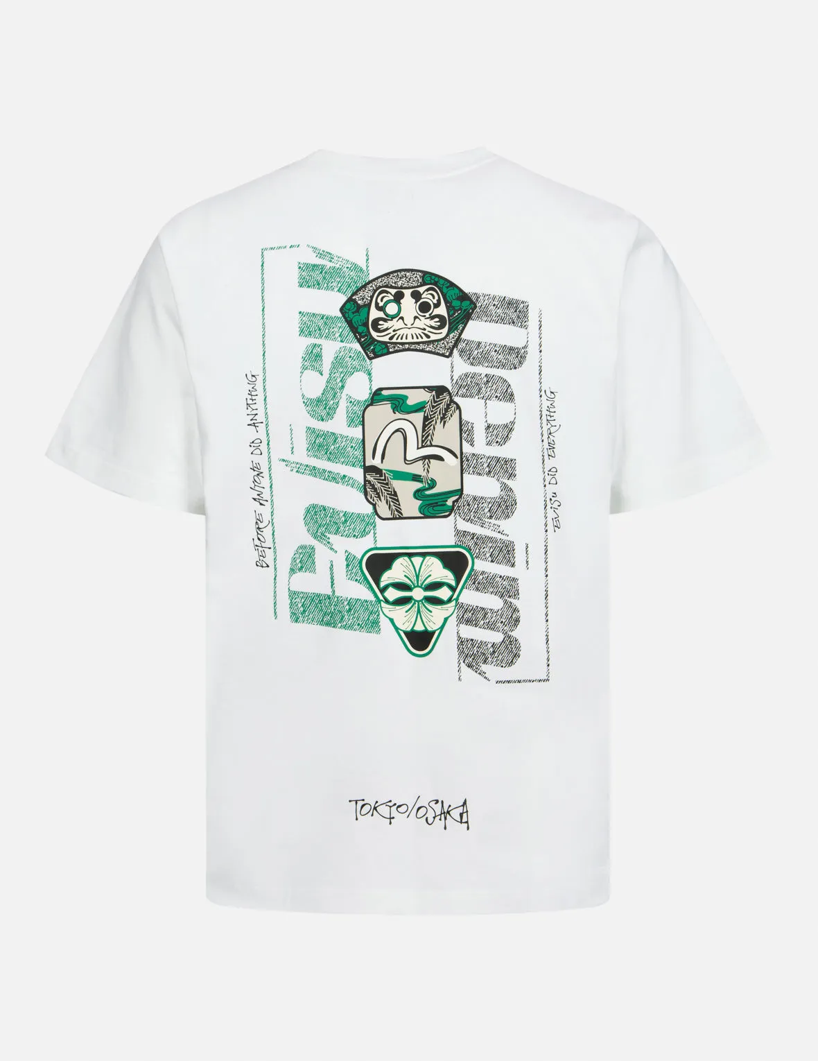 Retro Hanafuda Multi Logo Print Regular Fit T-shirt sold by Evisu product image thumbnail 2