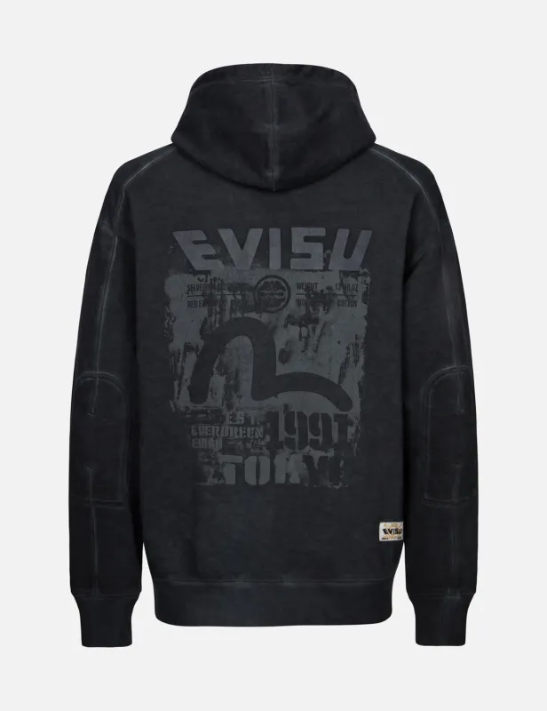 Seagull and Logo Print Relax Fit Hoodie sold by Evisu