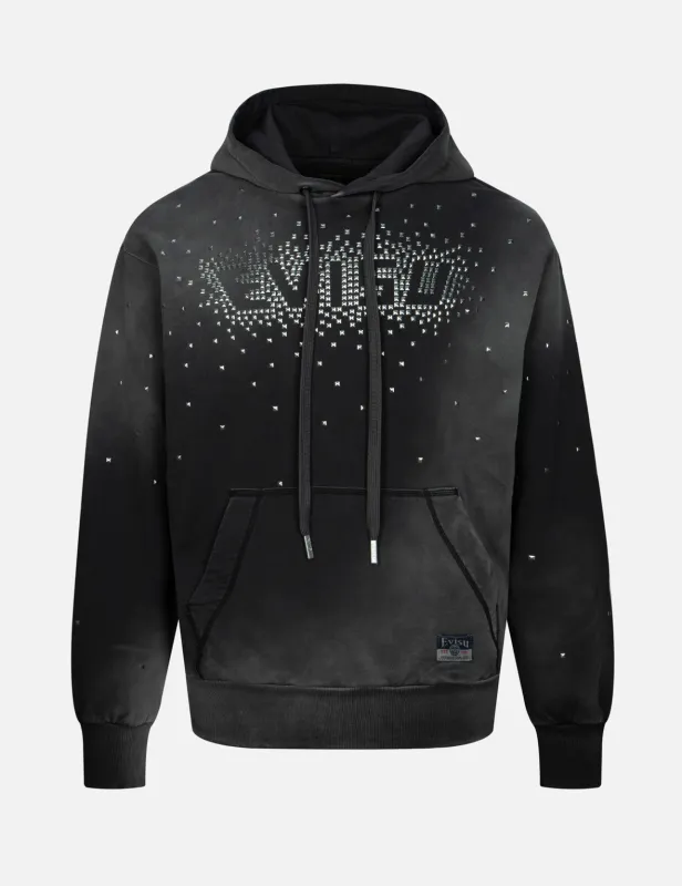 Metallic Heat-pressed EVISU Logo Loose Fit Hoodie sold by Evisu
