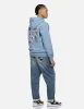 Daruma and Godhead Embroidered Badges Relax Fit Hoodie sold by Evisu