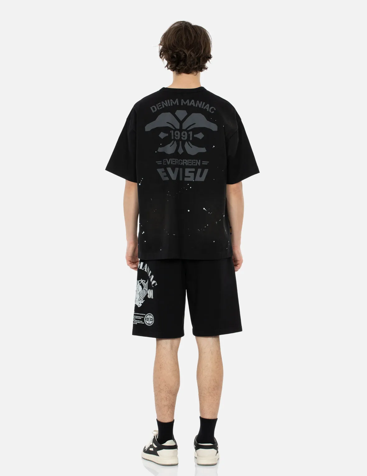 Godhead and Koinobori Reflective Print Relax Fit Sweat Shorts sold by Evisu product image thumbnail 4