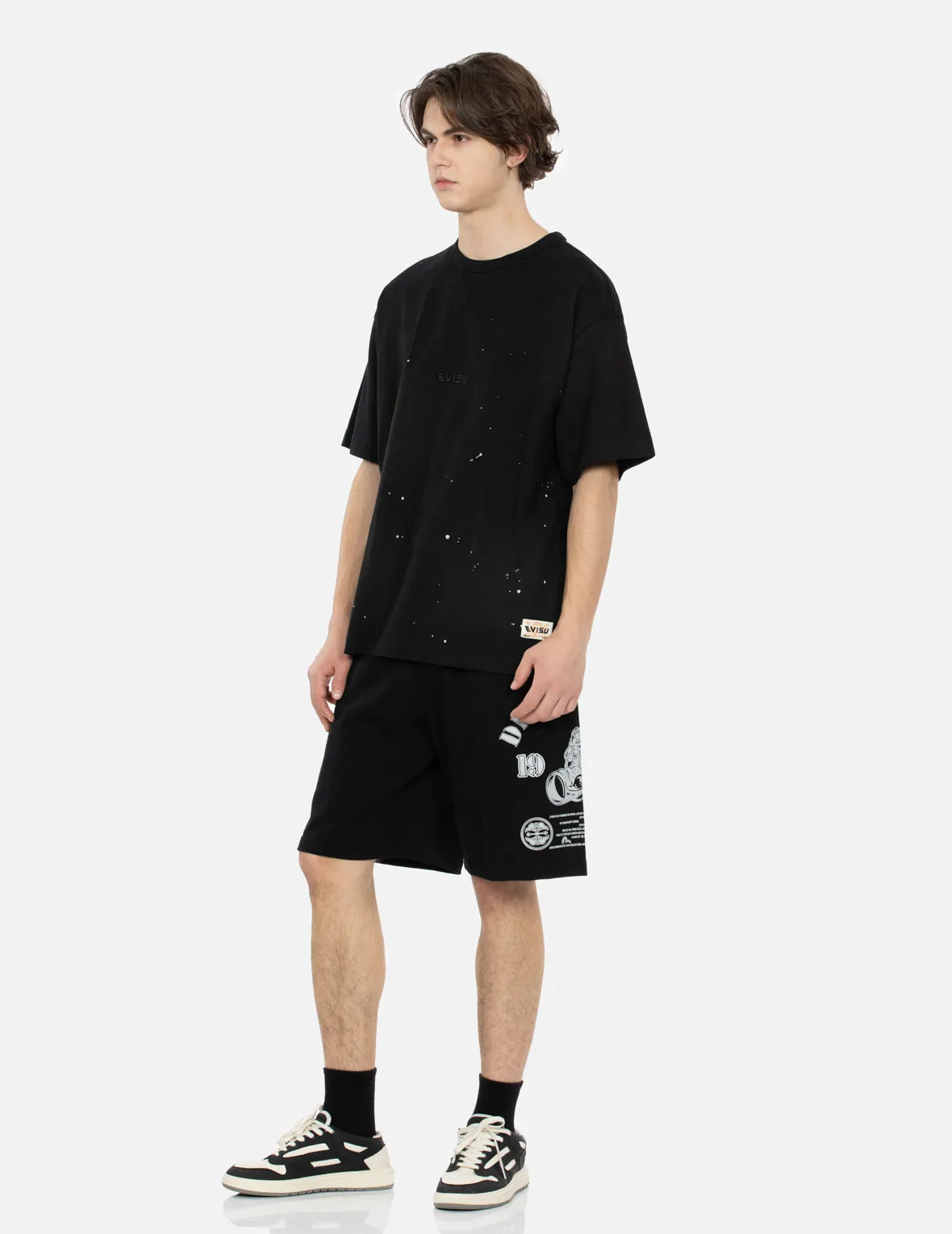 Godhead and Koinobori Reflective Print Relax Fit Sweat Shorts sold by Evisu product image thumbnail 3