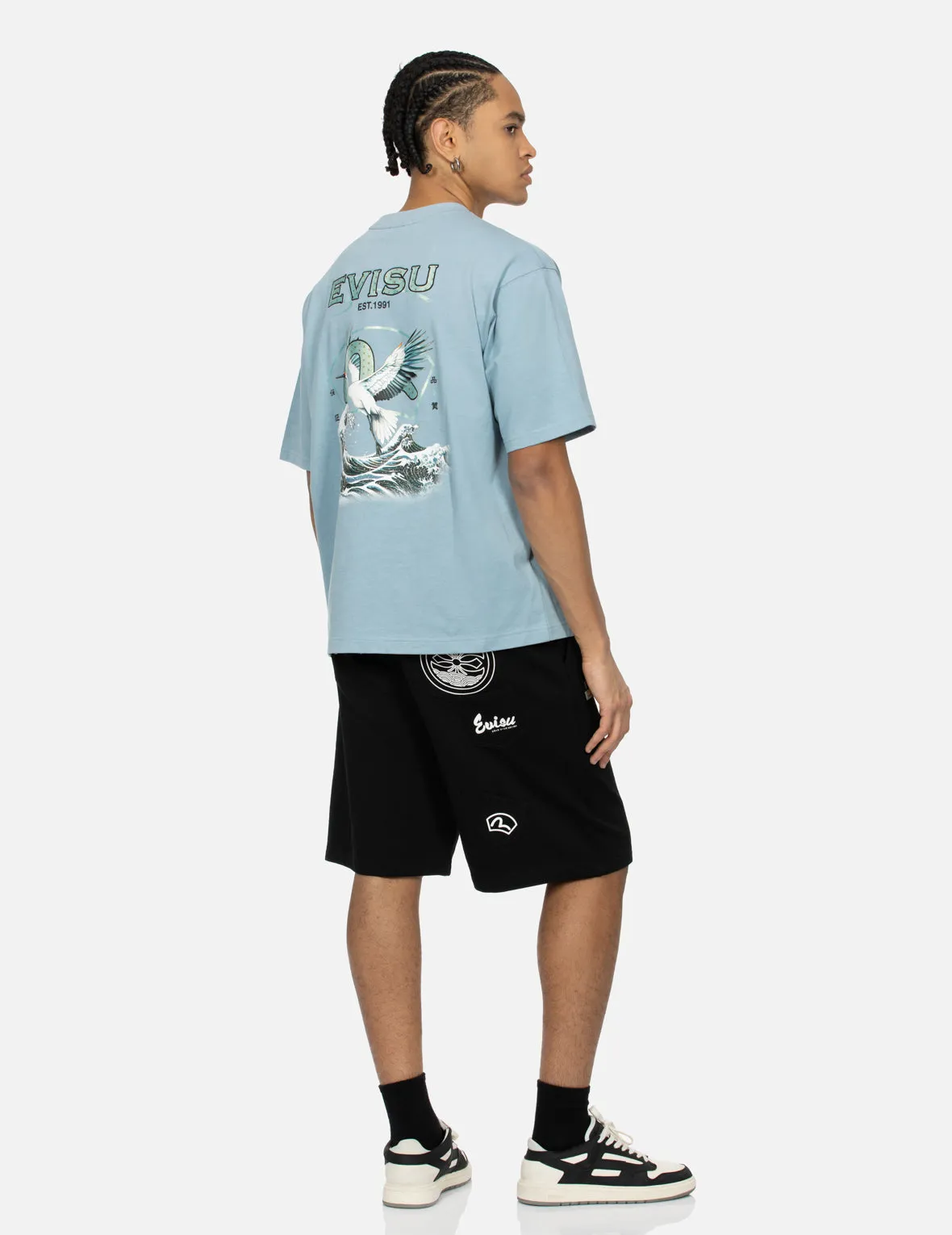 Multi-Pockets and Print Relax Fit Sweat Shorts sold by Evisu product image thumbnail 5