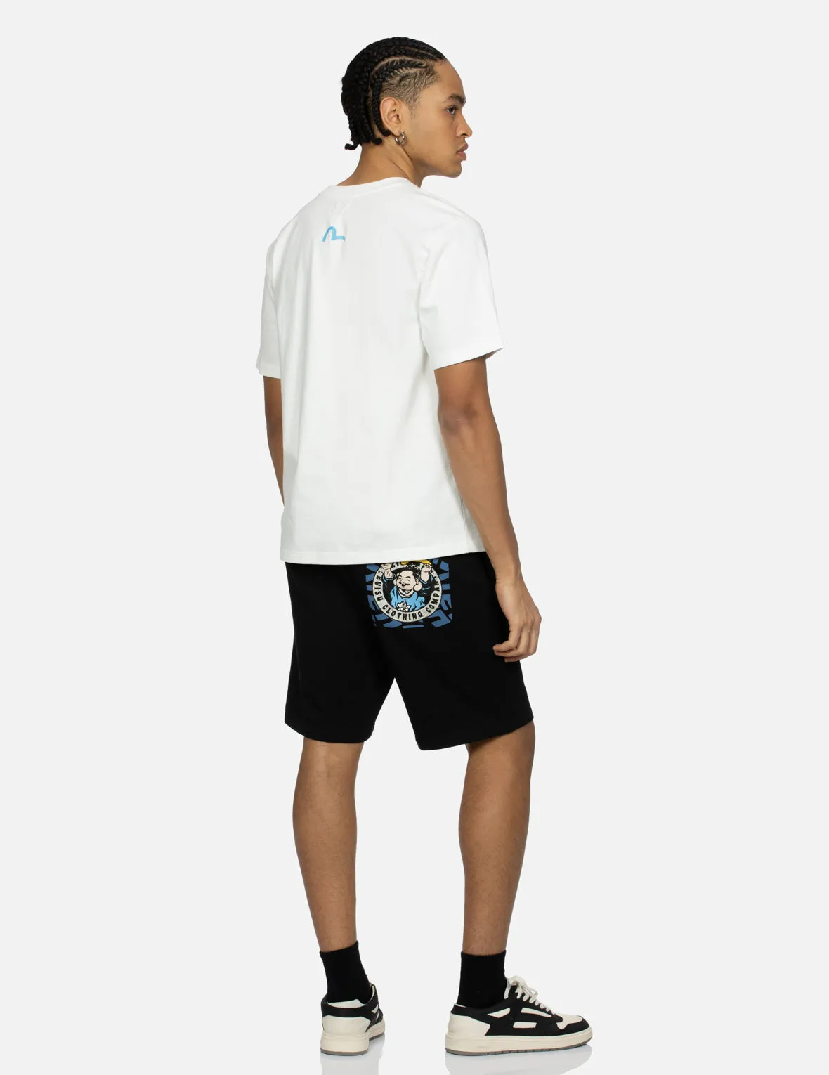 Playful Godhead Print Regular Fit Sweat Shorts sold by Evisu product image thumbnail 4