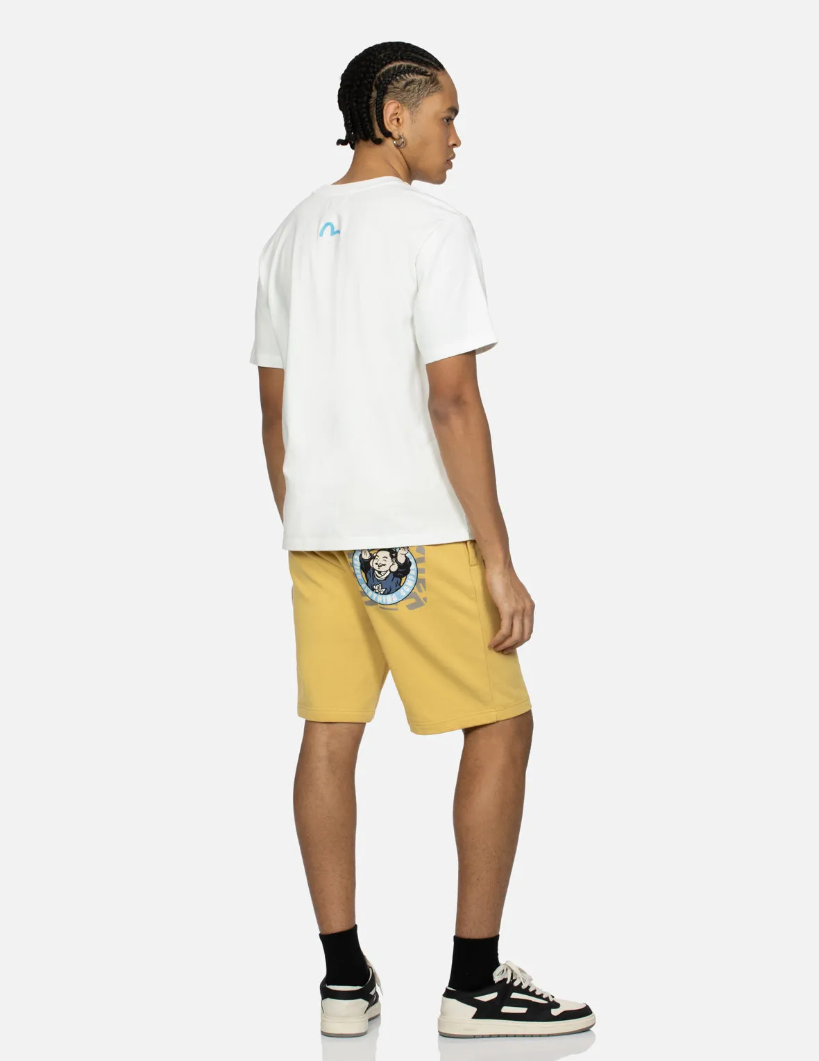 Playful Godhead Print Regular Fit Sweat Shorts sold by Evisu product image thumbnail 3