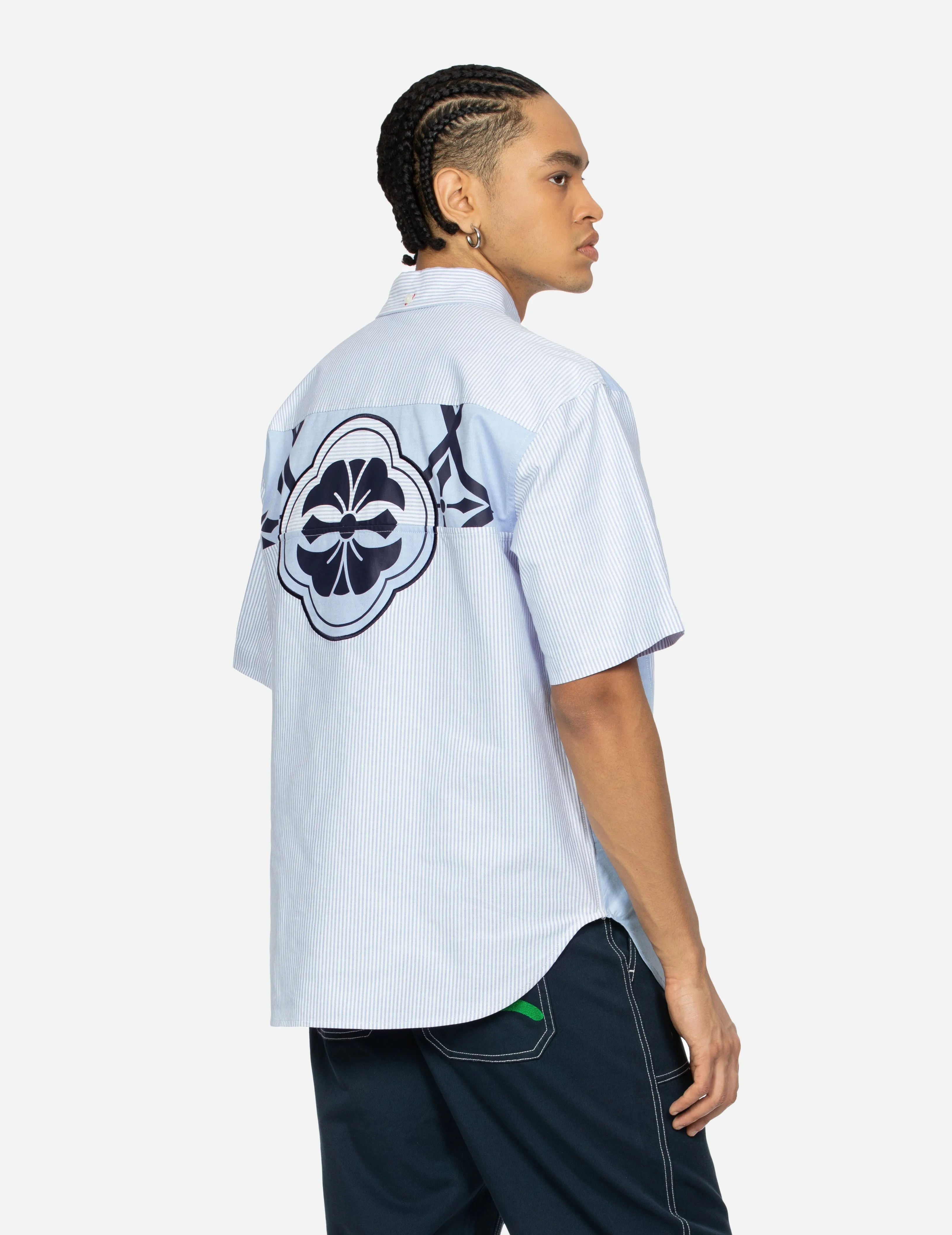 Deconstructed Logo Print and Kamon Embroidery Short Sleeves Relax Fit Shirt sold by Evisu product image thumbnail 3