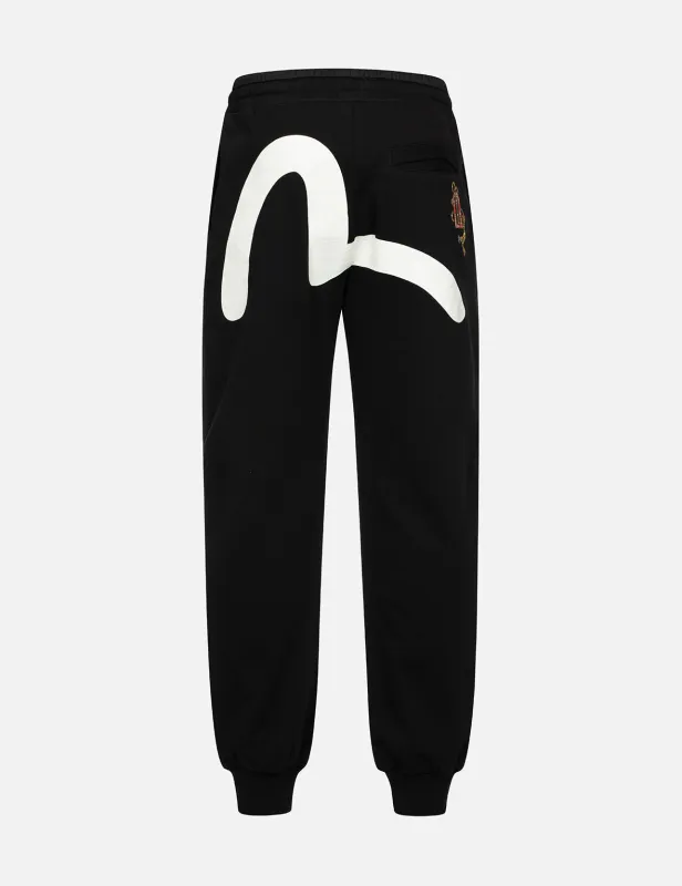 Seagull Print and Lucky Charm Appliqué Straight Fit Sweatpants sold by Evisu