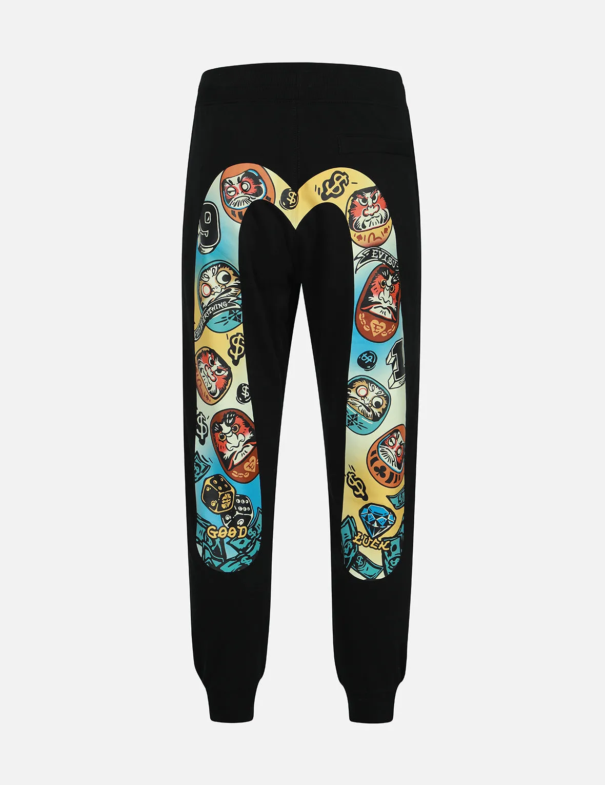 Daruma Daicock Print Regular Fit Sweatpants sold by Evisu