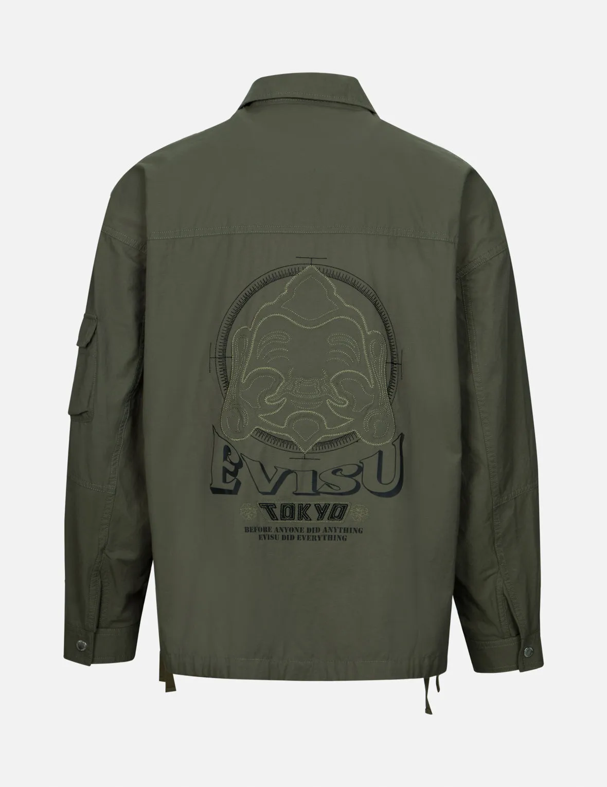 Hand Stitching Seagull and Godhead Embroidery Loose Fit Shirt Jacket sold by Evisu