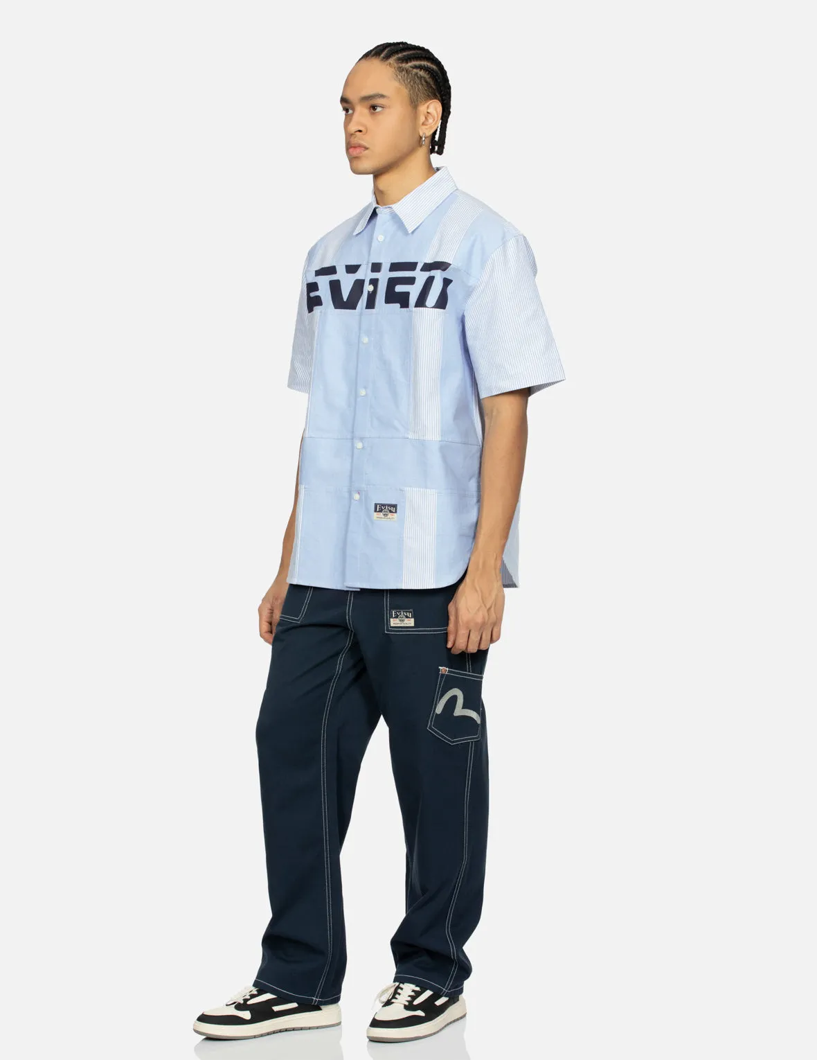 Seagull Embroidery with Contrasting Stitch Straight Fit Cargo Pants sold by Evisu product image thumbnail 4