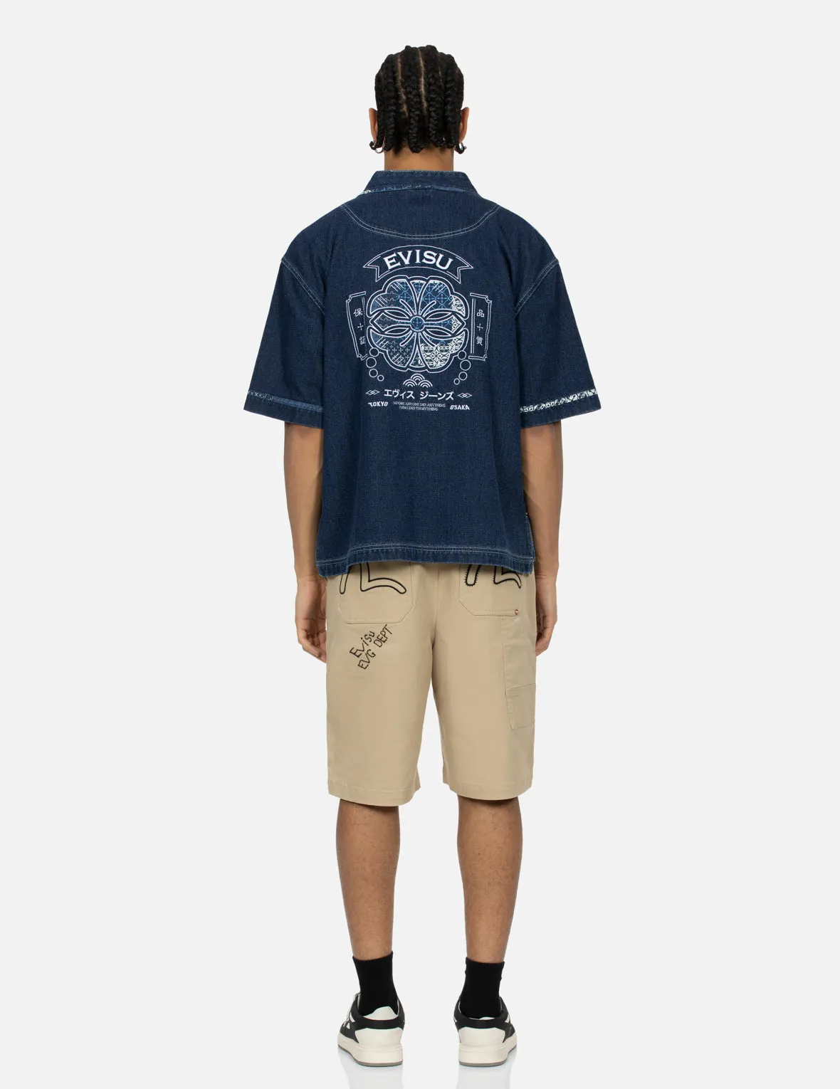 Kamon Appliqué Embroidery Loose Fit Denim Kimono sold by Evisu product image thumbnail 5