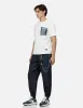 Seagull Print with Denim Chain Relax Fit Denim Joggers sold by Evisu