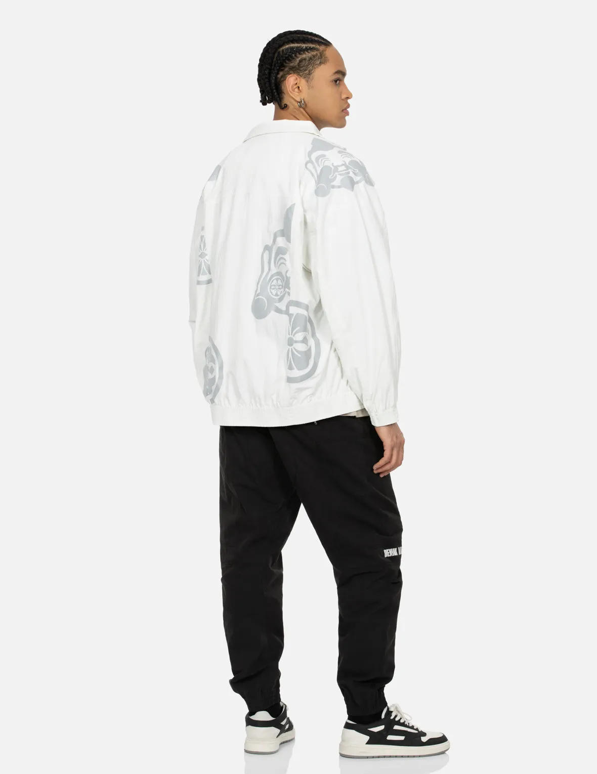 Multi Godhead and Kamon Reflective Print Loose Fit Windbreaker sold by Evisu product image thumbnail 4