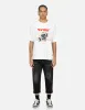Multi-pocket and Multi-print Cropped-Fit Jeans #2027 sold by Evisu