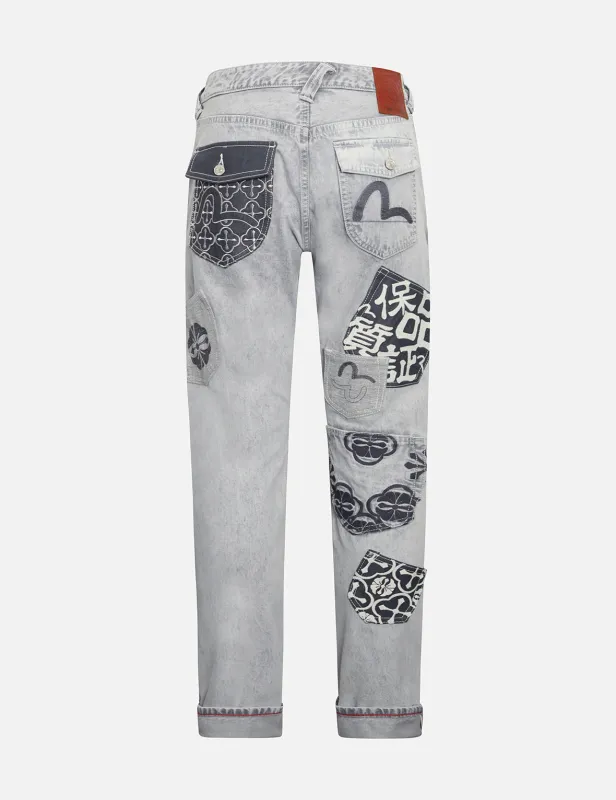 Multi-Pocket Carrot Fit Denim Jeans #2017 sold by Evisu