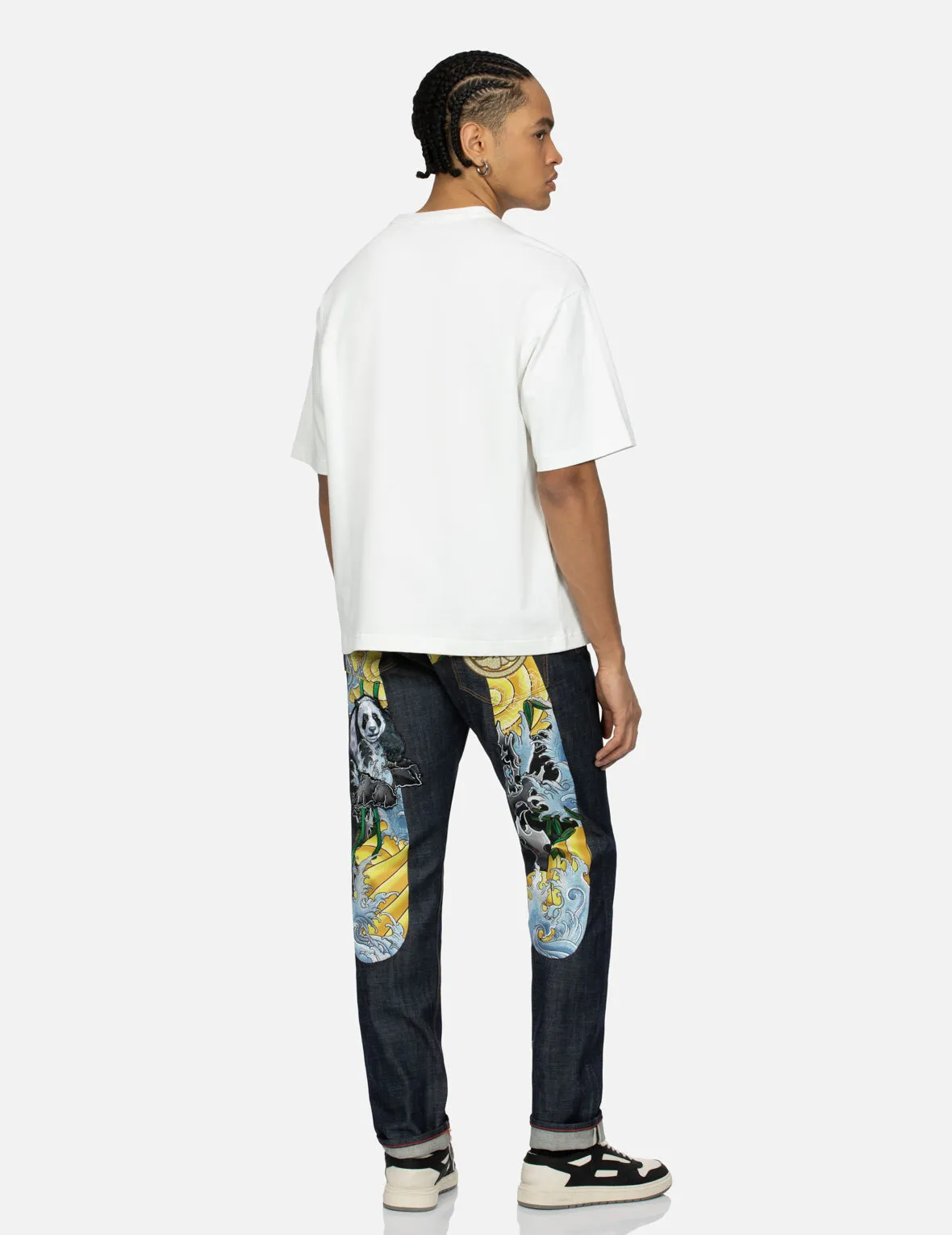 Panda Daicock Embroidery Carrot Fit Jeans #2017 sold by Evisu product image thumbnail 3