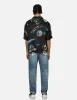 Playful Godhead Print and Seagull Embroidery 3D Fit Jeans sold by Evisu