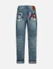 Playful Godhead Print and Seagull Embroidery 3D Fit Jeans sold by Evisu