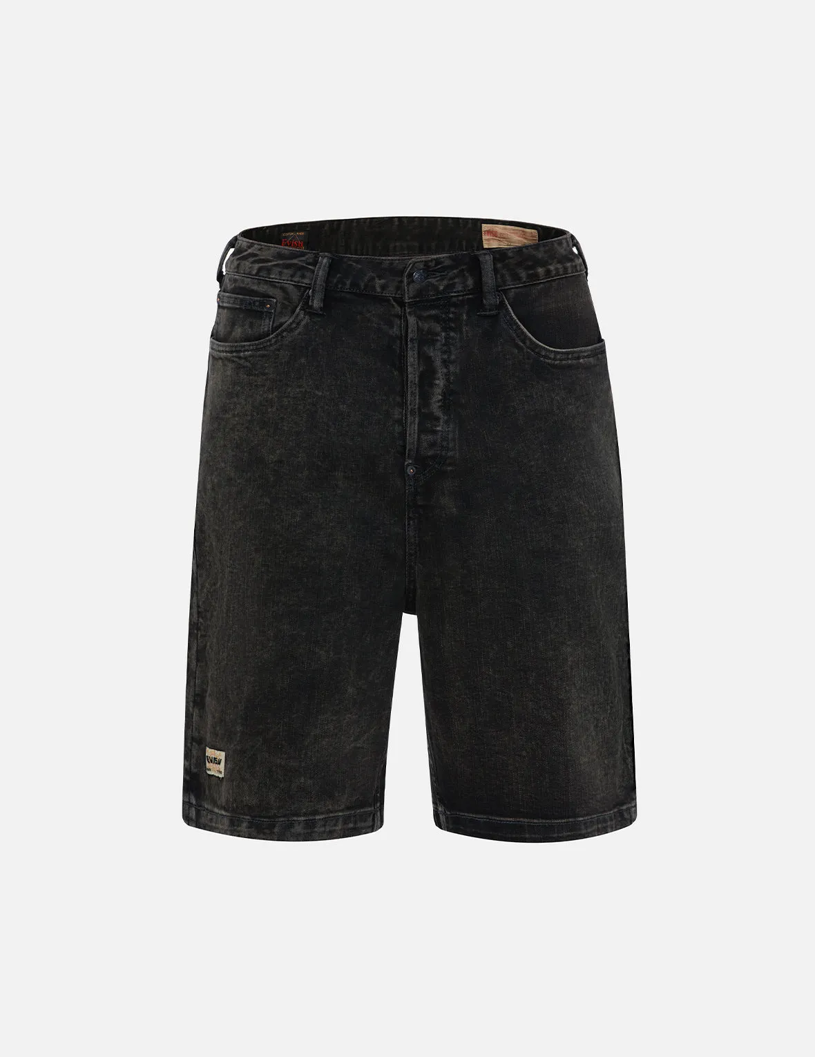 Seagull and Kamon Print Multi-Pocket Relax Fit Denim Shorts sold by Evisu product image thumbnail 2
