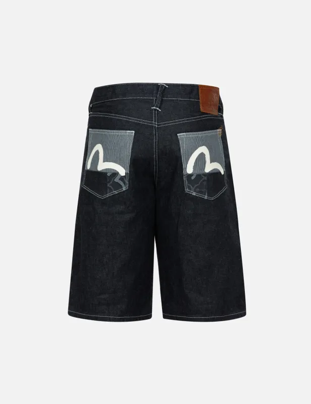 Patchwork Relax Fit Denim Shorts sold by Evisu
